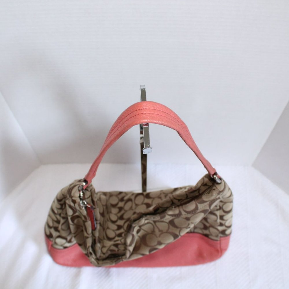 Coach Park Signature Hobo Canvas w Pink Leather - Picture 8 of 13